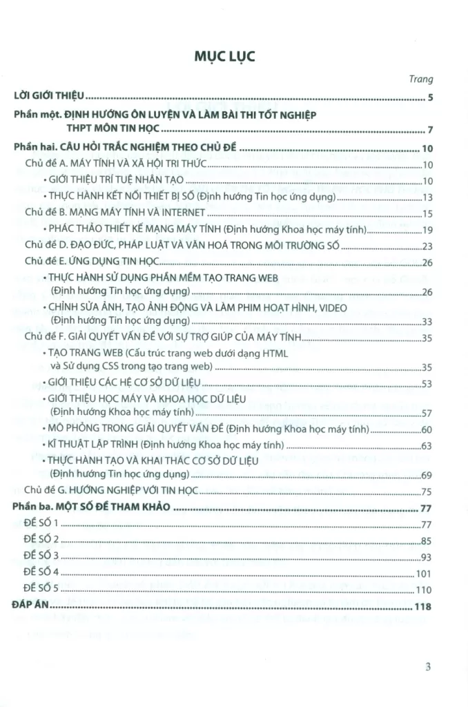 ÔN LUYỆN TRẮC NGHIỆM THI TỐT NGHIỆP THPT MÔN TIN HỌC (Theo Chương trình giáo dục phổ thông 2018)